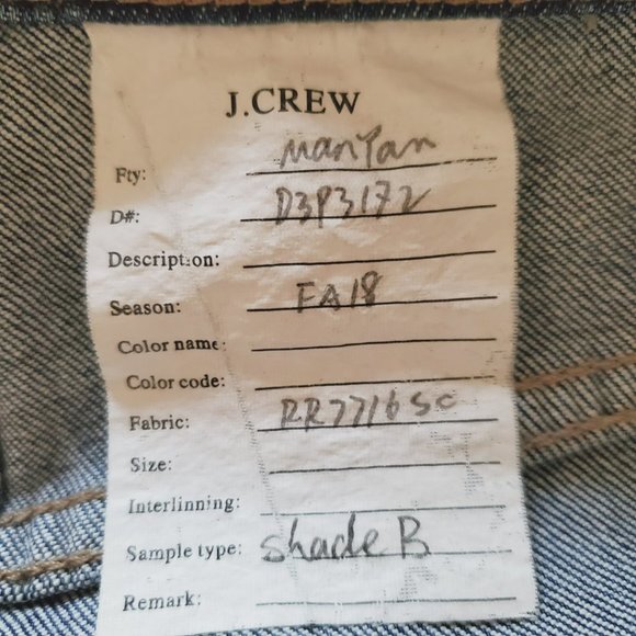 J Crew NWOT "Sample" High Waist VTG Straight Two-Toned Panels Distressed Sz 25 - Picture 8 of 10